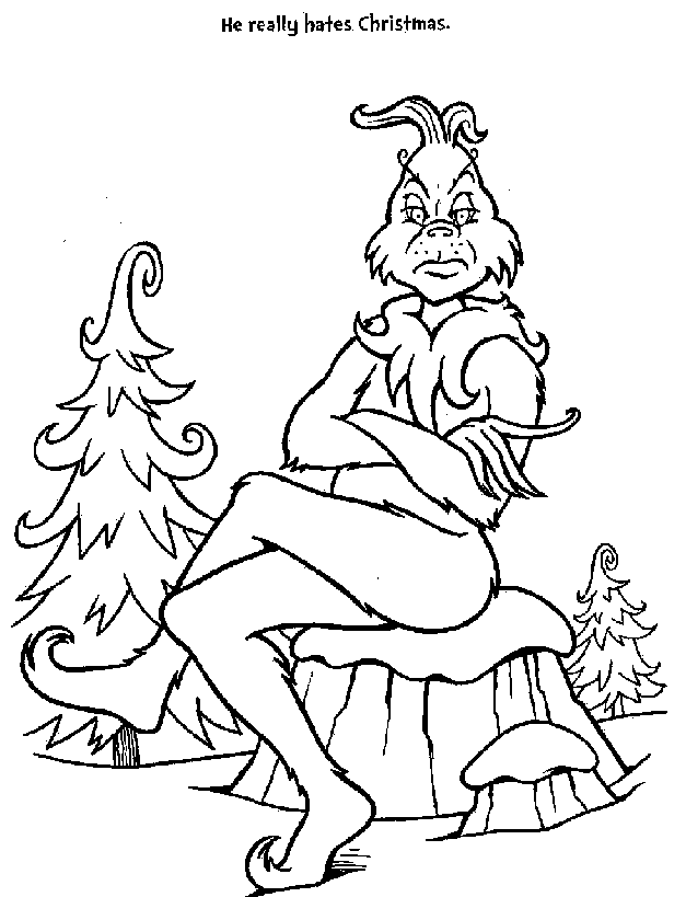 Plansa de colorat cu Grinch 7 37